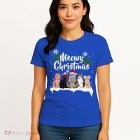 Meowy Christmas Winter Cats Women's T-Shirt thumb 4