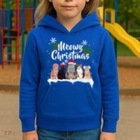 Meowy Christmas Winter Cats Kids Hoodie thumb 3