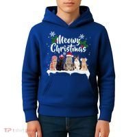 Meowy Christmas Winter Cats Kids Hoodie thumb 4