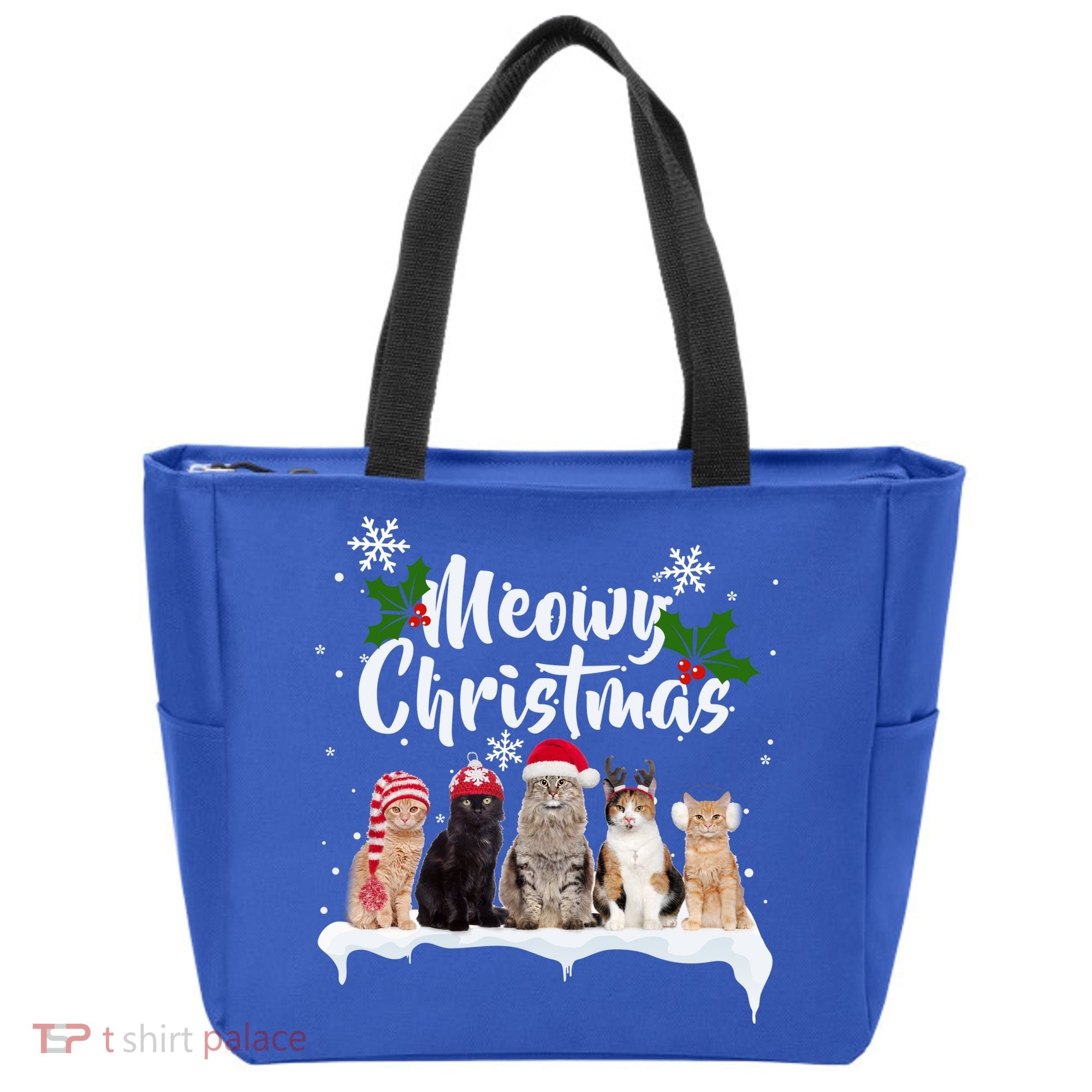 Meowy Christmas Winter Cats Tote Bag