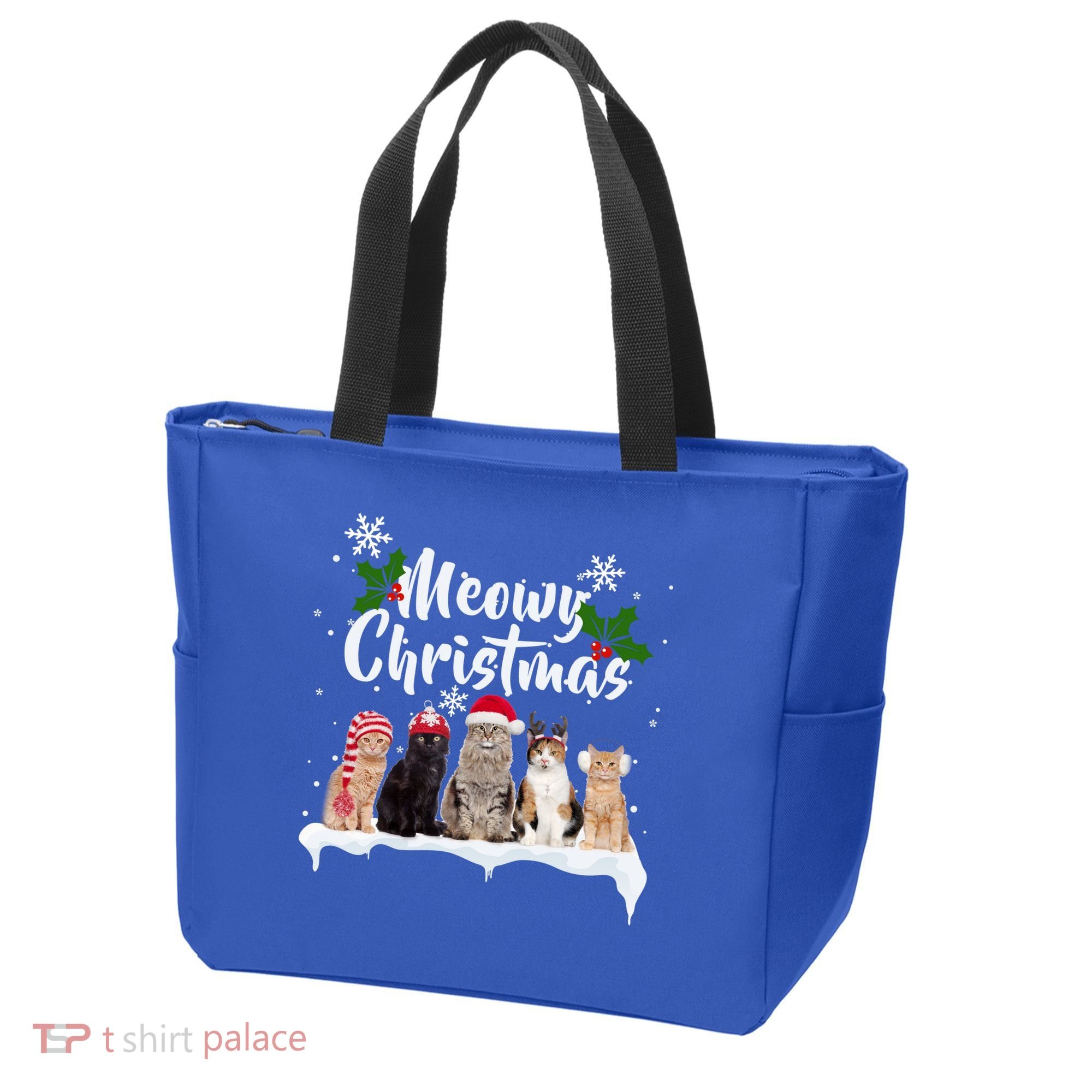 Meowy Christmas Winter Cats Tote Bag