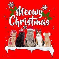 Meowy Christmas Winter Cats Santa Hat thumb 1