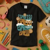 Me Espresso Retro Carpenter Kids T-Shirt thumb 3