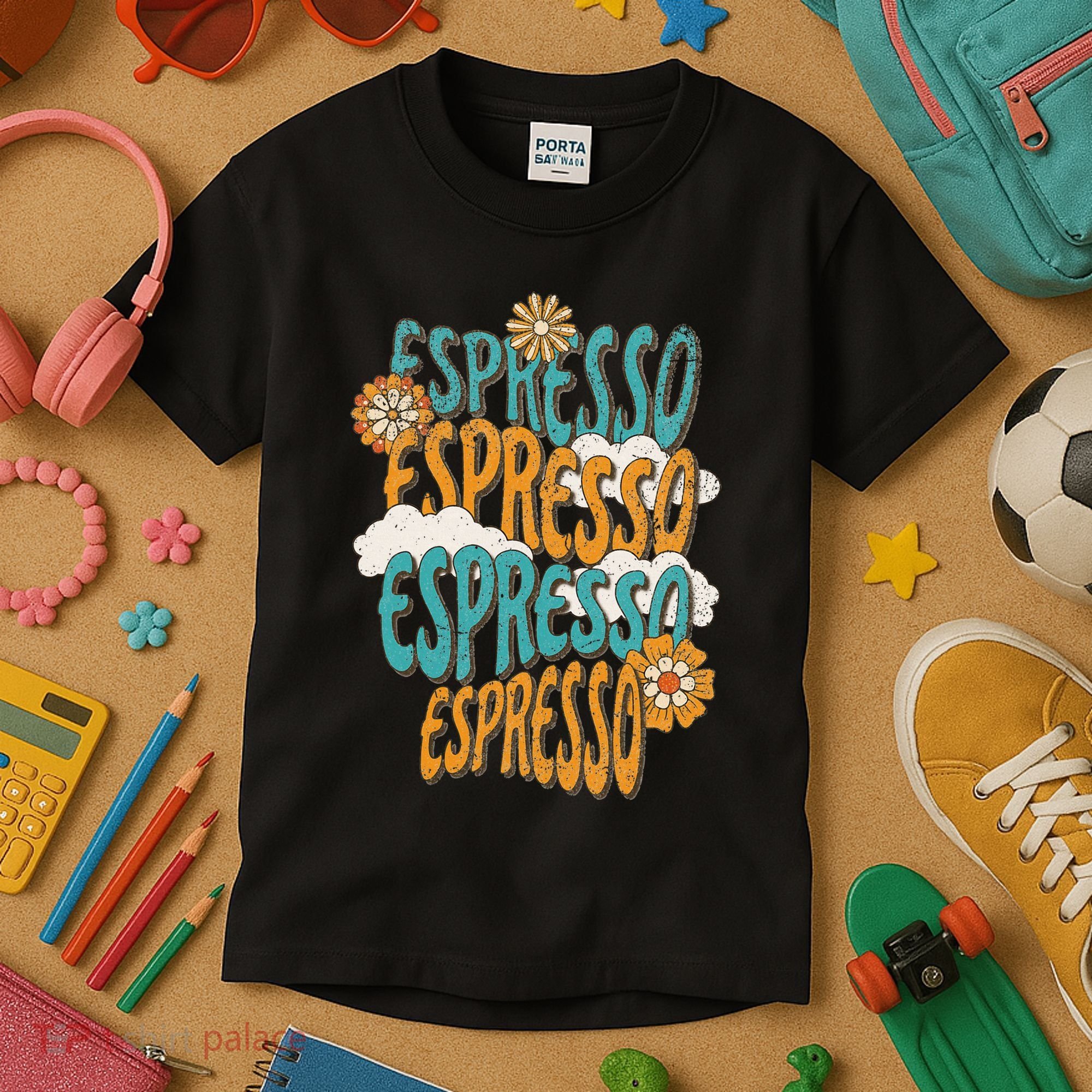 Me Espresso Retro Carpenter Kids T-Shirt