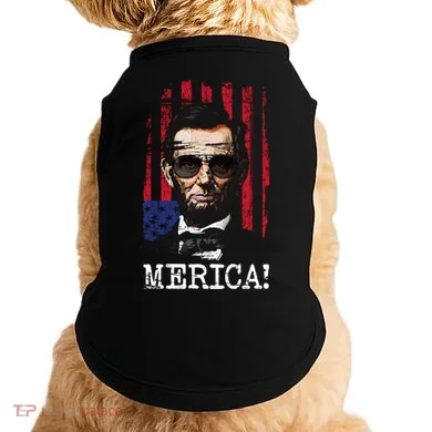 Merica Abe Lincoln Doggie Tank