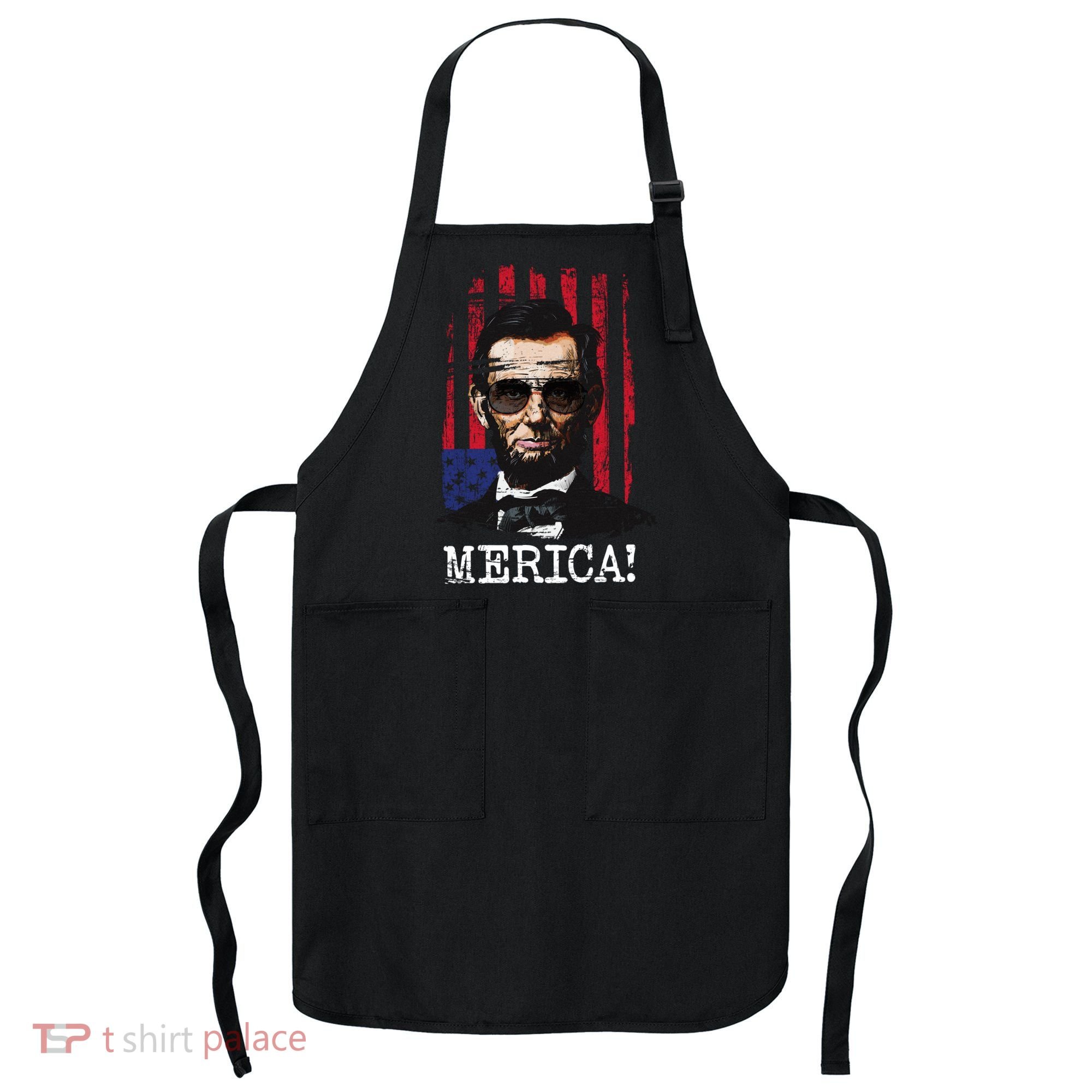 Merica Abe Lincoln Apron