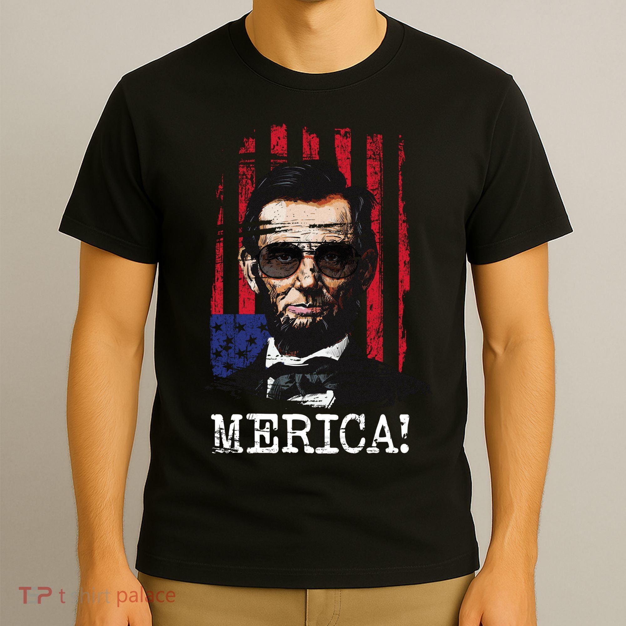 Merica Abe Lincoln T-Shirt