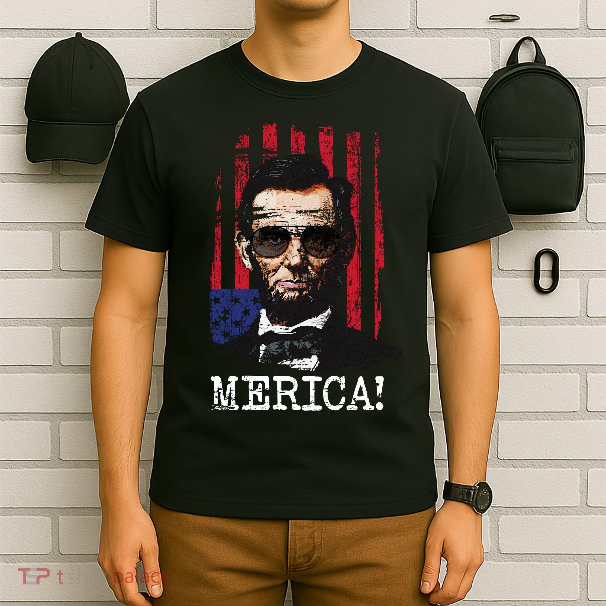 Merica Abe Lincoln T-Shirt