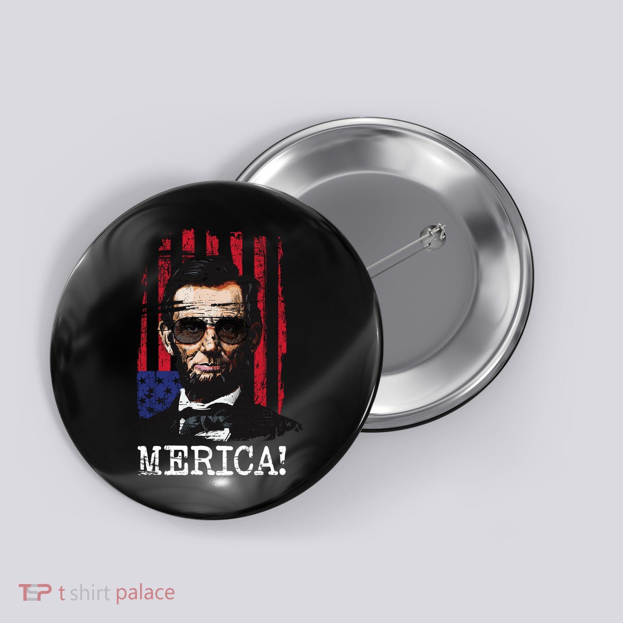 Merica Abe Lincoln Button