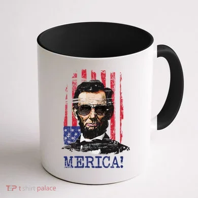 Merica Abe Lincoln Coffee Mug back