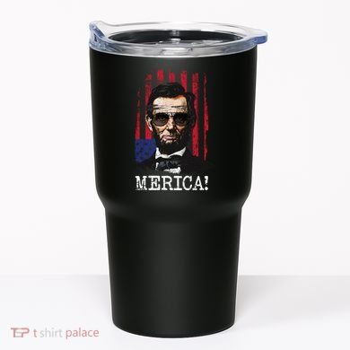 Merica Abe Lincoln Tumbler