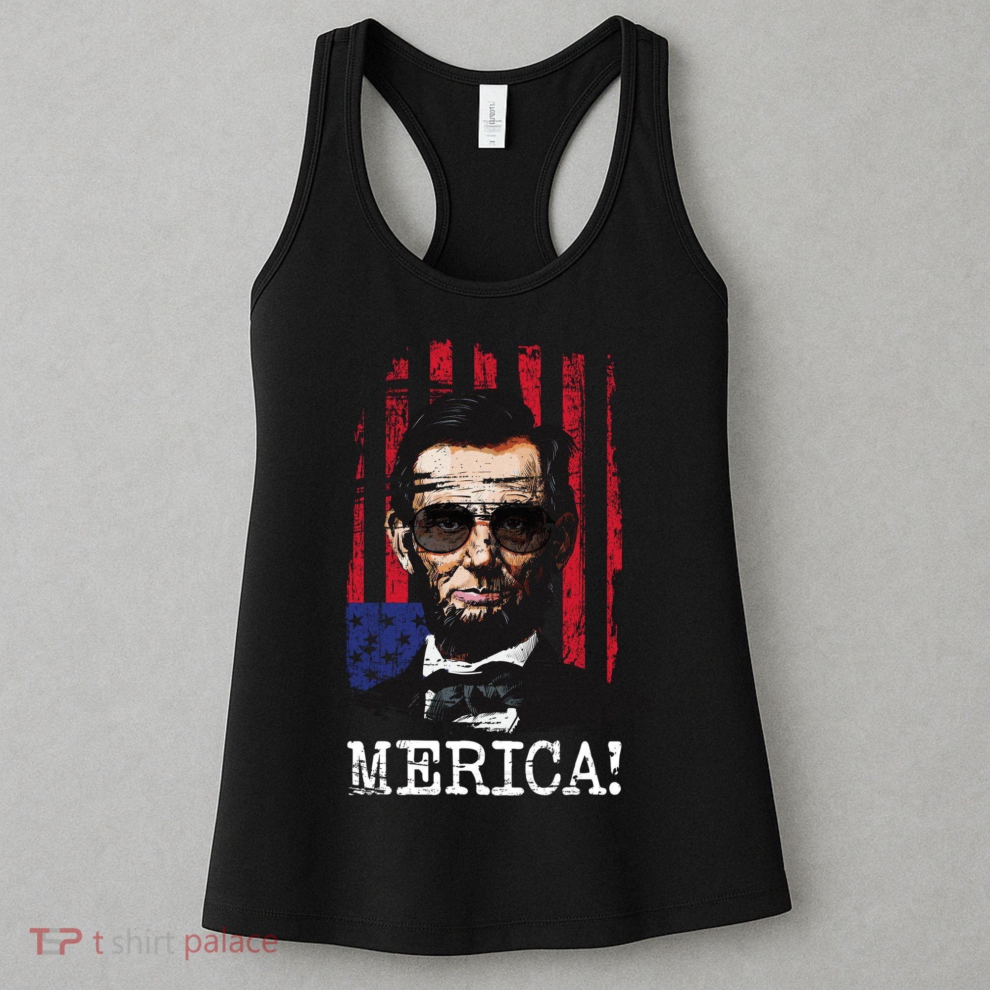 Merica Abe Lincoln Women's Tank Top