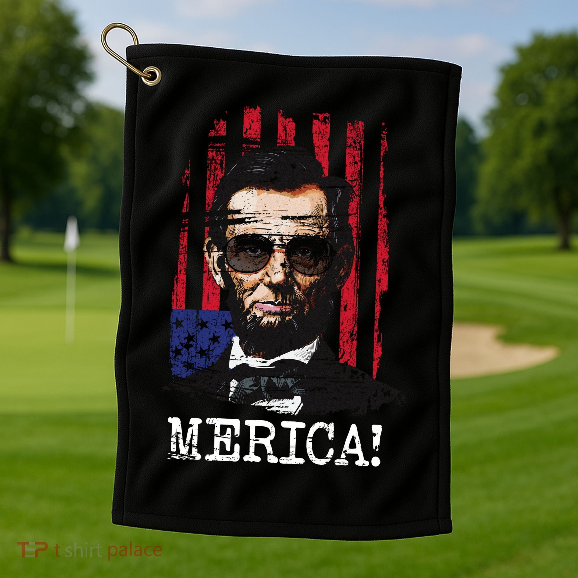 Merica Abe Lincoln Golf Towel