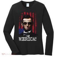 Merica Abe Lincoln Women's Long Sleeve Shirt thumb 0