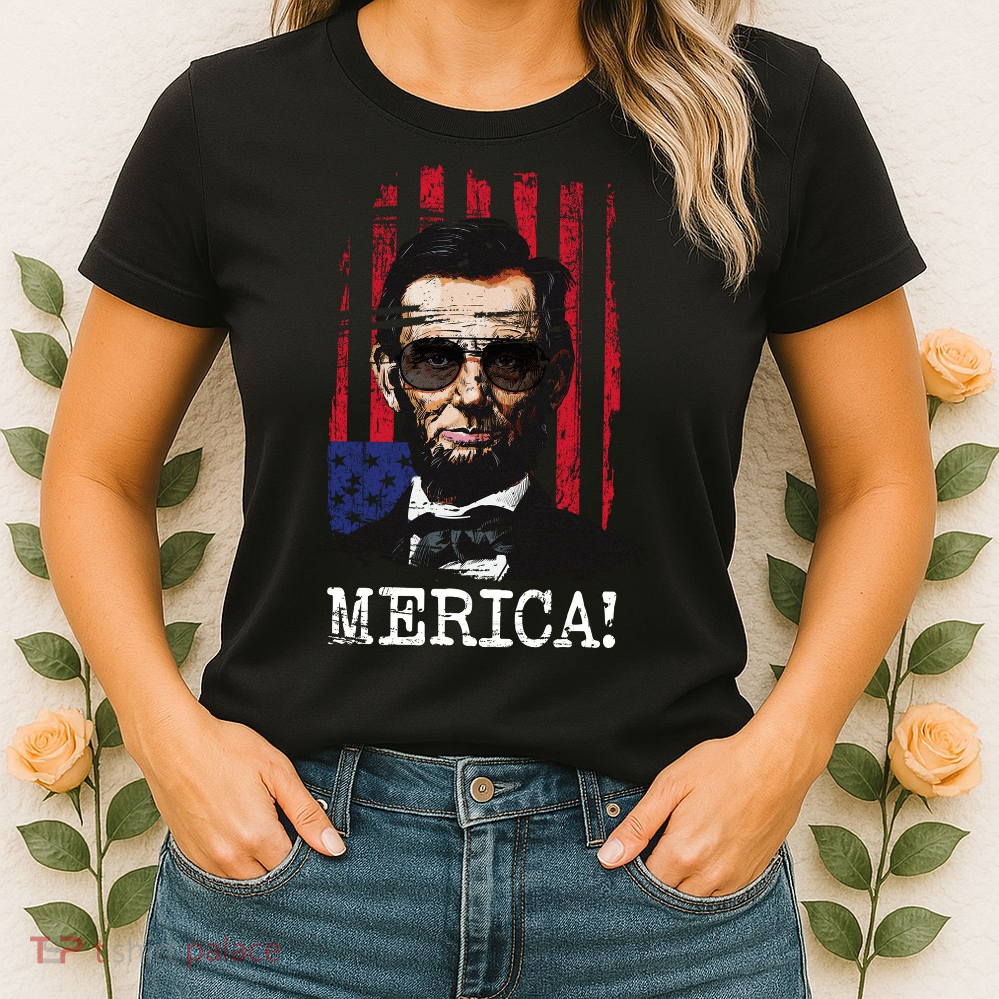 Merica Abe Lincoln Women's T-Shirt