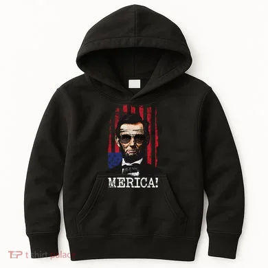 Merica Abe Lincoln Kids Hoodie