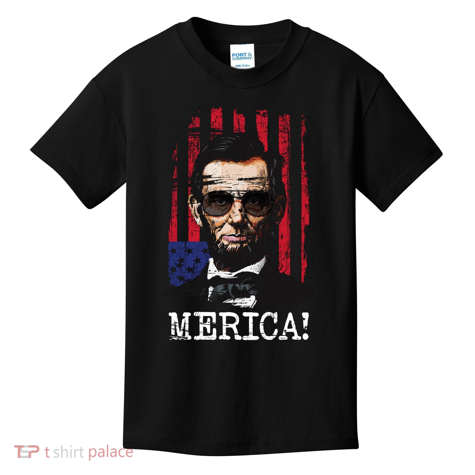 Merica Abe Lincoln Kids T-Shirt
