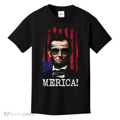 Merica Abe Lincoln Kids T-Shirt