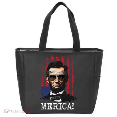 Merica Abe Lincoln Tote Bag
