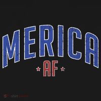 Merica AF Distressed USA Logo USA-Made Doggie Bandana thumb 2
