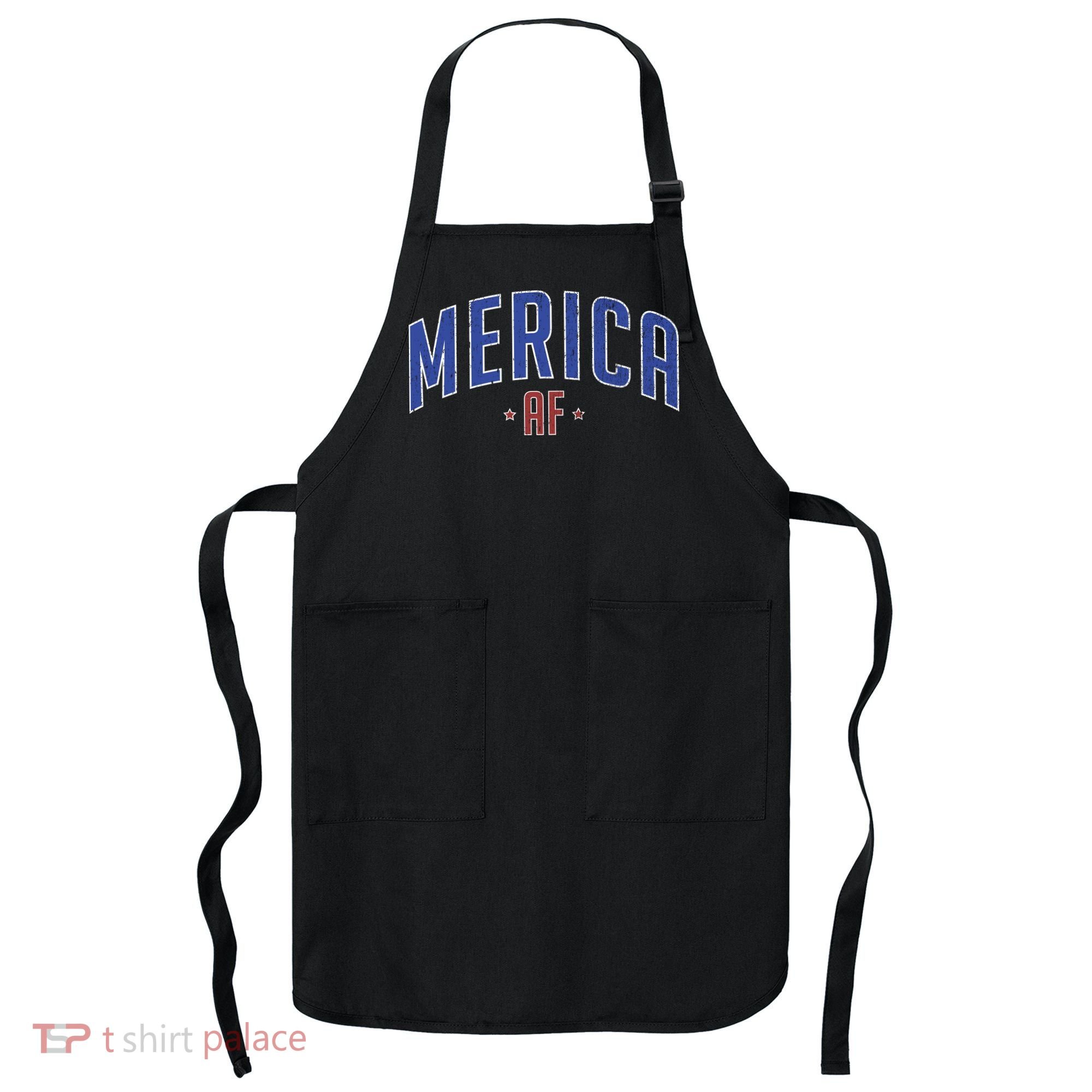 Merica AF Distressed USA Logo Apron
