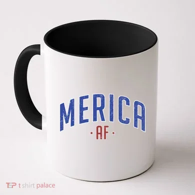 Merica AF Distressed USA Logo Coffee Mug