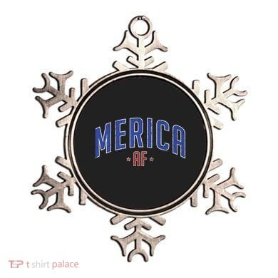 Merica AF Distressed USA Logo Ornament