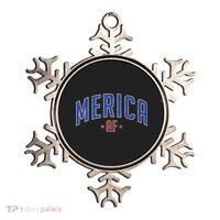 Merica AF Distressed USA Logo Ornament thumb 0