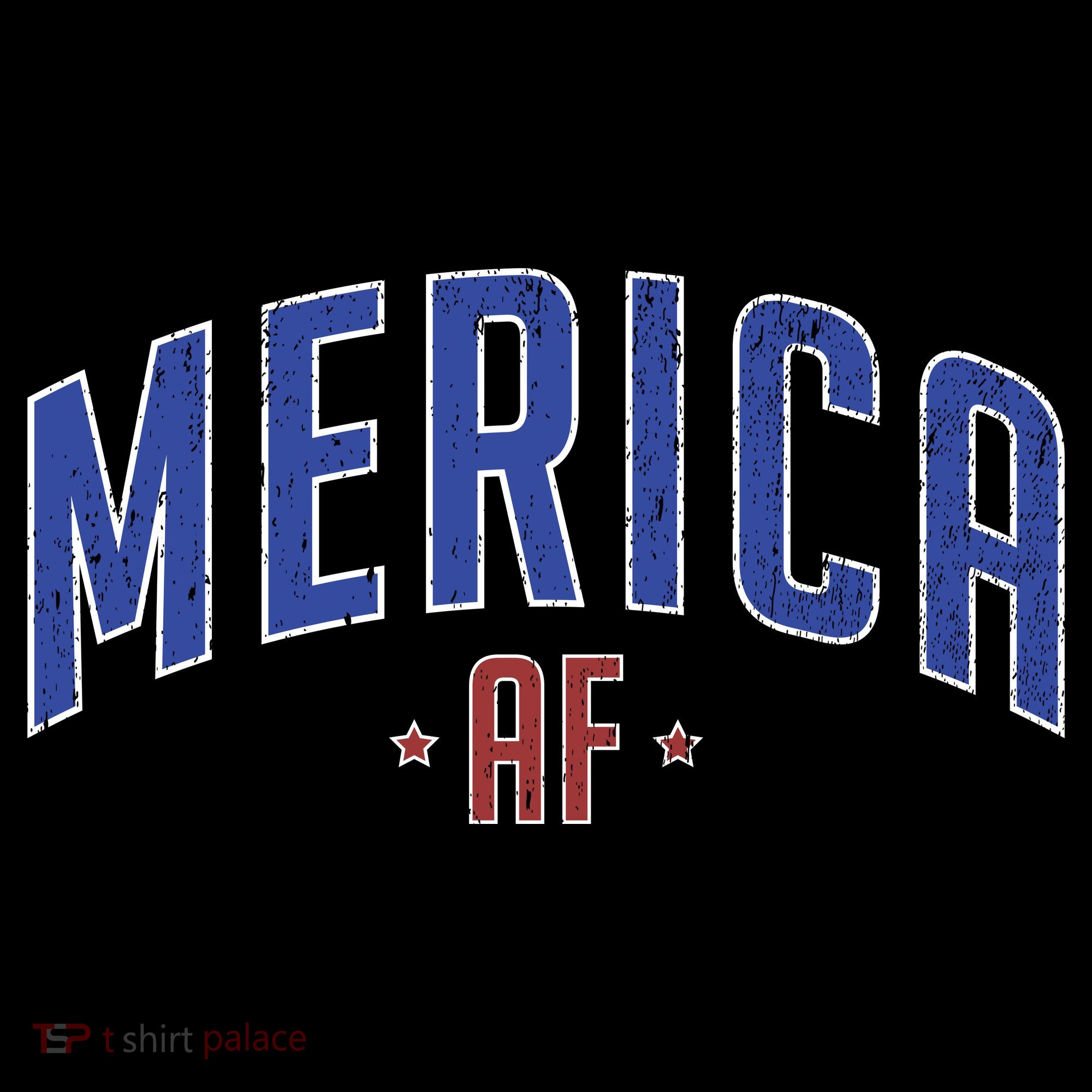Merica AF Distressed USA Logo Ornament