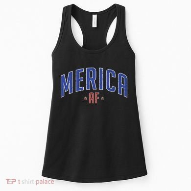 Merica AF Distressed USA Logo Women's Tank Top