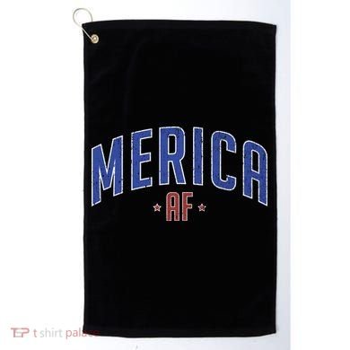 Merica AF Distressed USA Logo Golf Towel