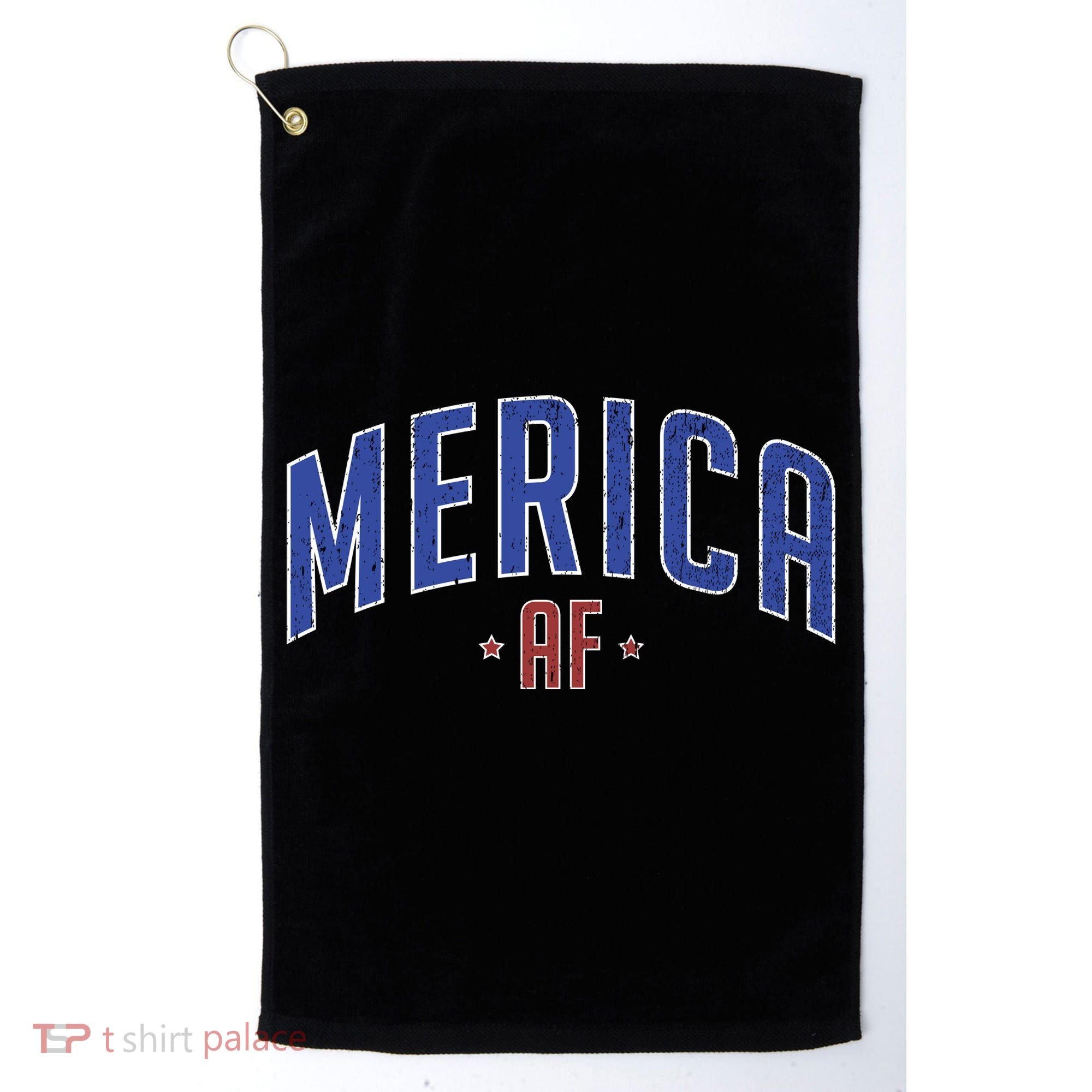 Merica AF Distressed USA Logo Golf Towel