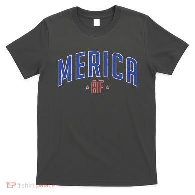 Merica AF Distressed USA Logo T-Shirt