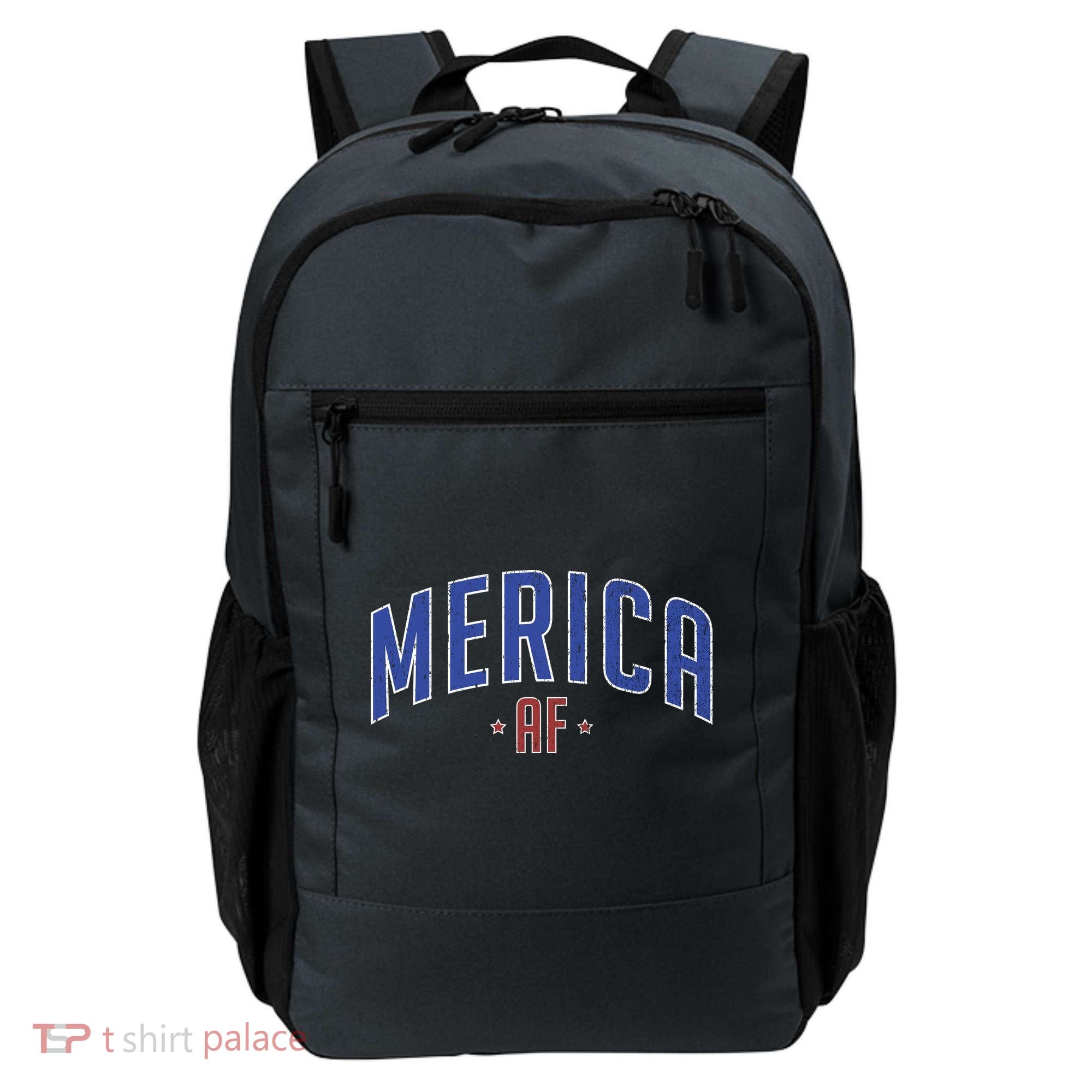Merica AF Distressed USA Logo Backpack