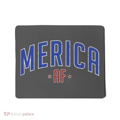Merica AF Distressed USA Logo Mousepad
