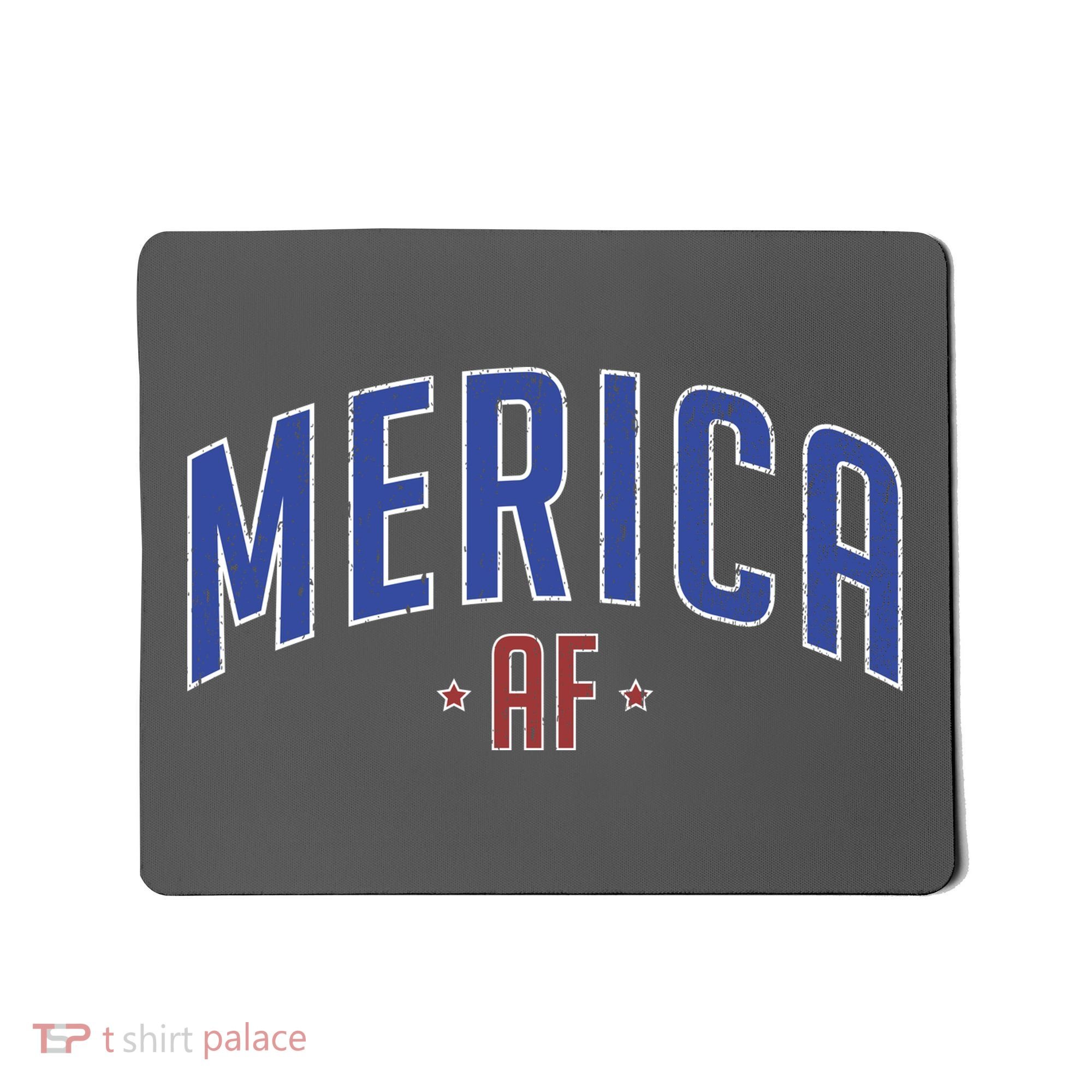 Merica AF Distressed USA Logo Mousepad