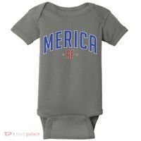 Merica AF Distressed USA Logo Baby Bodysuit thumb 0
