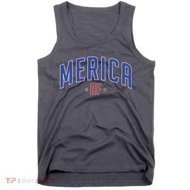 Merica AF Distressed USA Logo Tank Top