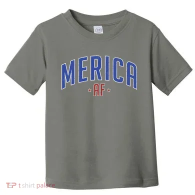 Merica AF Distressed USA Logo Toddler T-Shirt