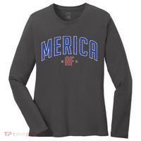 Merica AF Distressed USA Logo Women's Long Sleeve Shirt thumb 0