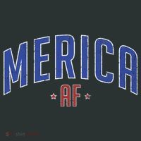 Merica AF Distressed USA Logo Women's Long Sleeve Shirt thumb 2