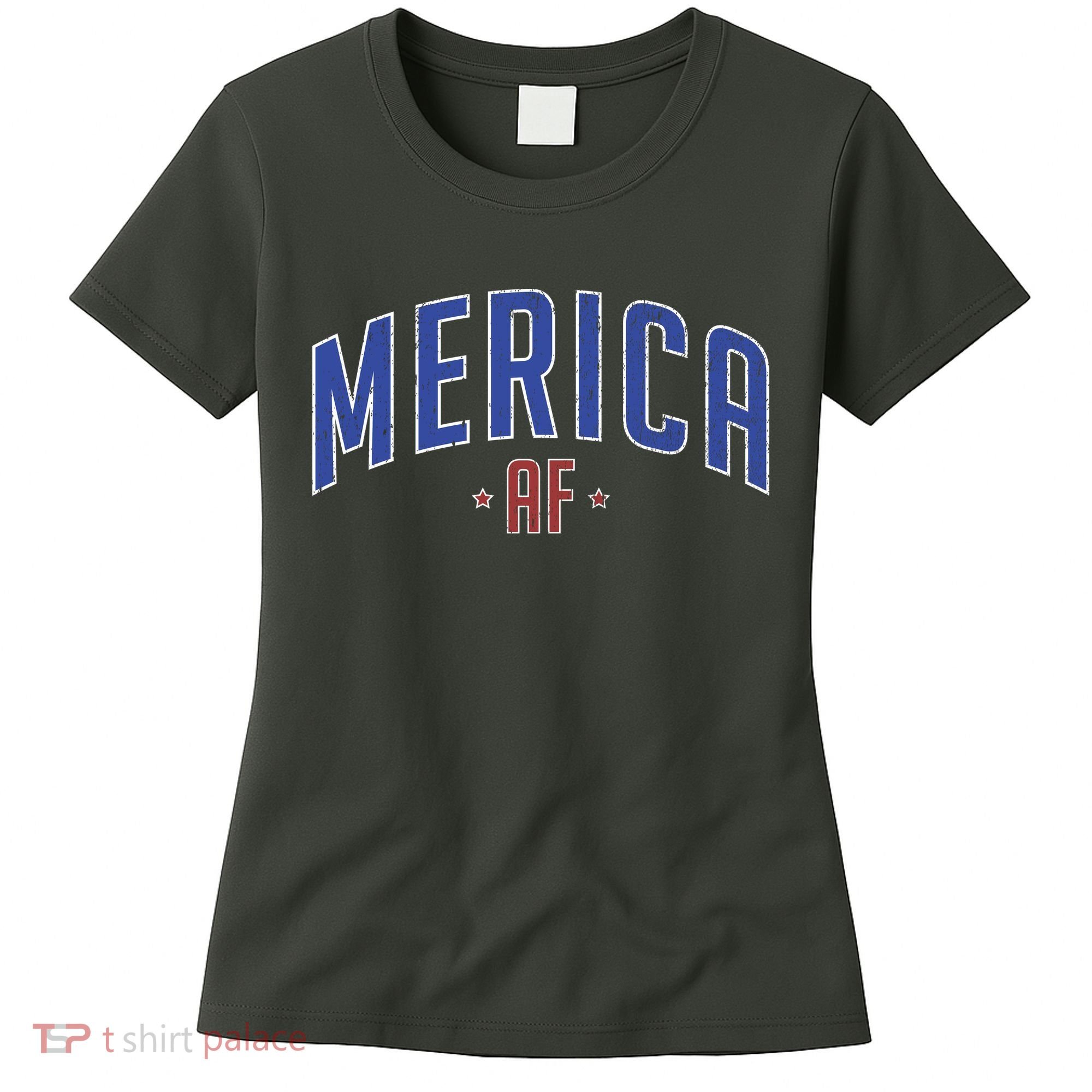 Merica AF Distressed USA Logo Women's T-Shirt