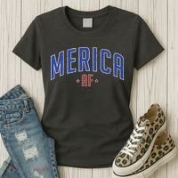 Merica AF Distressed USA Logo Women's T-Shirt thumb 3