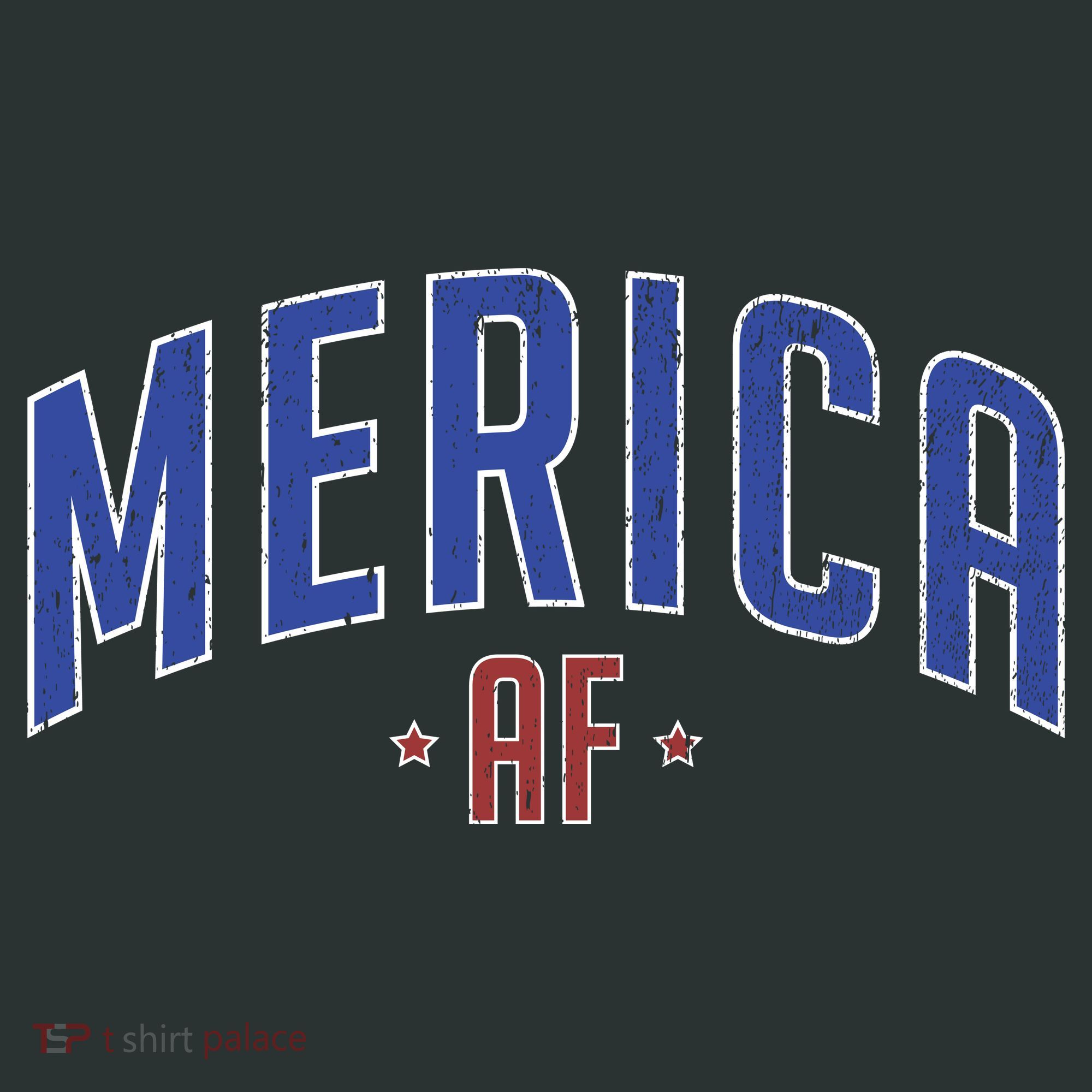 Merica AF Distressed USA Logo Kids Hoodie