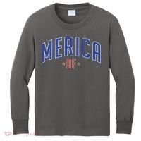 Merica AF Distressed USA Logo Kids Long Sleeve Shirt thumb 0