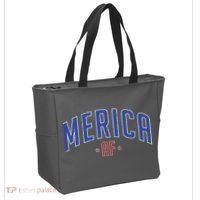 Merica AF Distressed USA Logo Tote Bag thumb 2