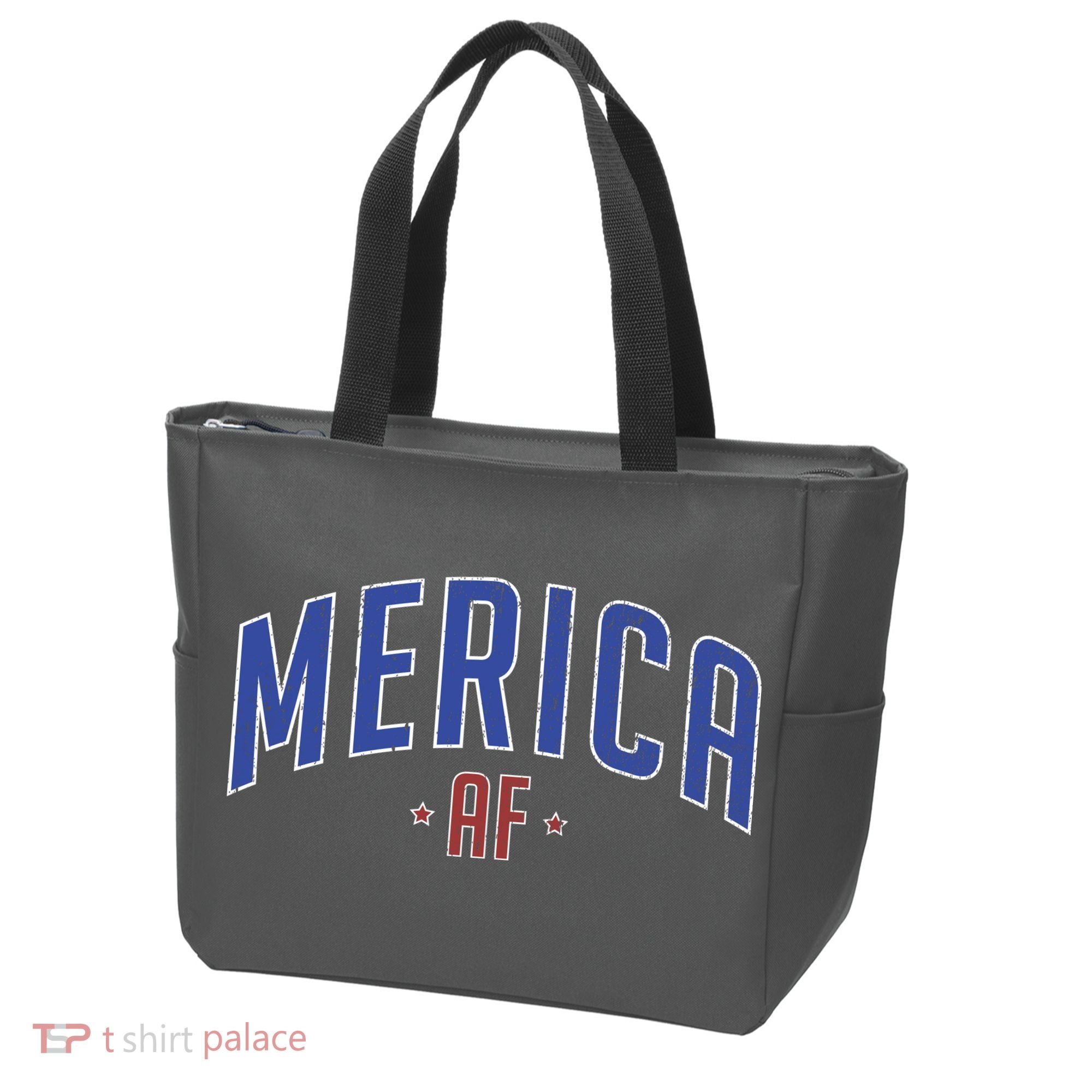 Merica AF Distressed USA Logo Tote Bag