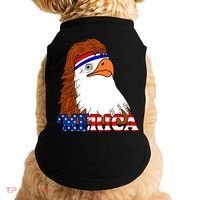 Merica Bald Eagle Retro USA Flag Doggie Tank thumb 0