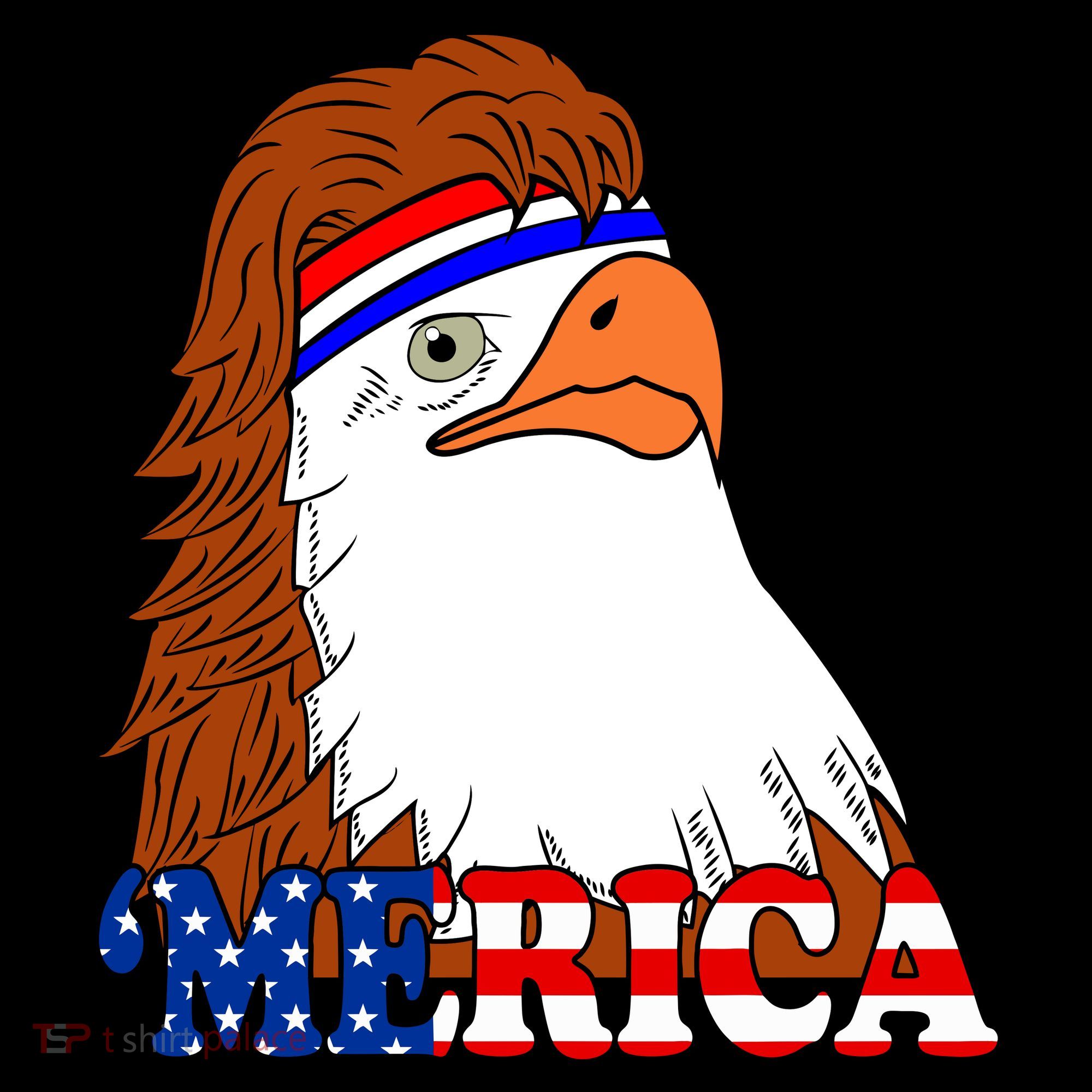 Merica Bald Eagle Retro USA Flag Doggie Tank