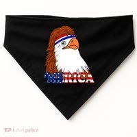 Merica Bald Eagle Retro USA Flag USA-Made Doggie Bandana thumb 0
